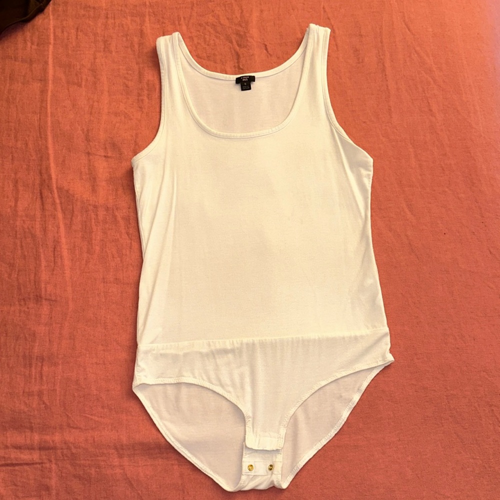 White Jcrew bodysuit